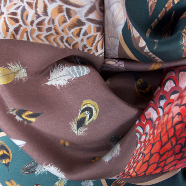 The Covey Silk Scarf - Forest
